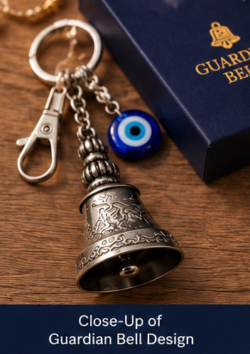 Guardian Bell Evil Eye Keychain