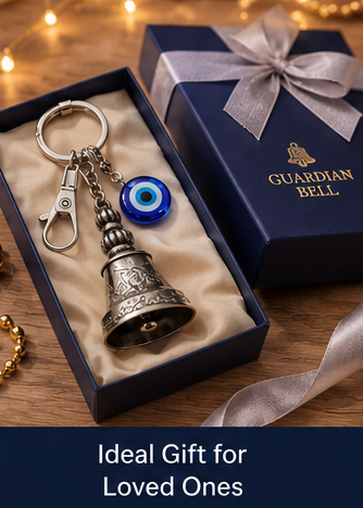 Guardian Bell Evil Eye Keychain