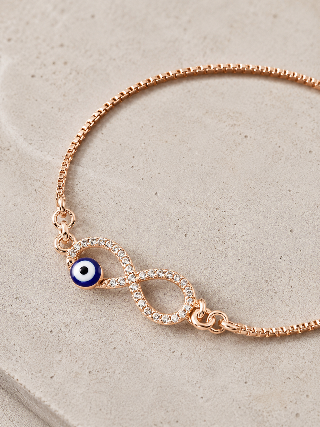 Infinity Evil Eye Bracelet | Adjustable Crystal Bracelet for Women