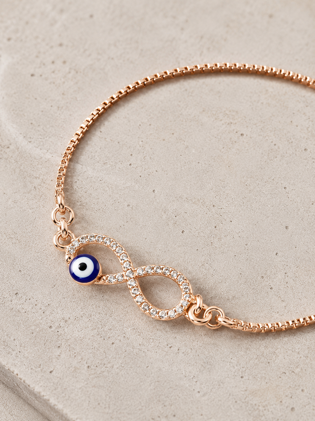 Infinity Evil Eye Bracelet | Adjustable Crystal Bracelet for Women