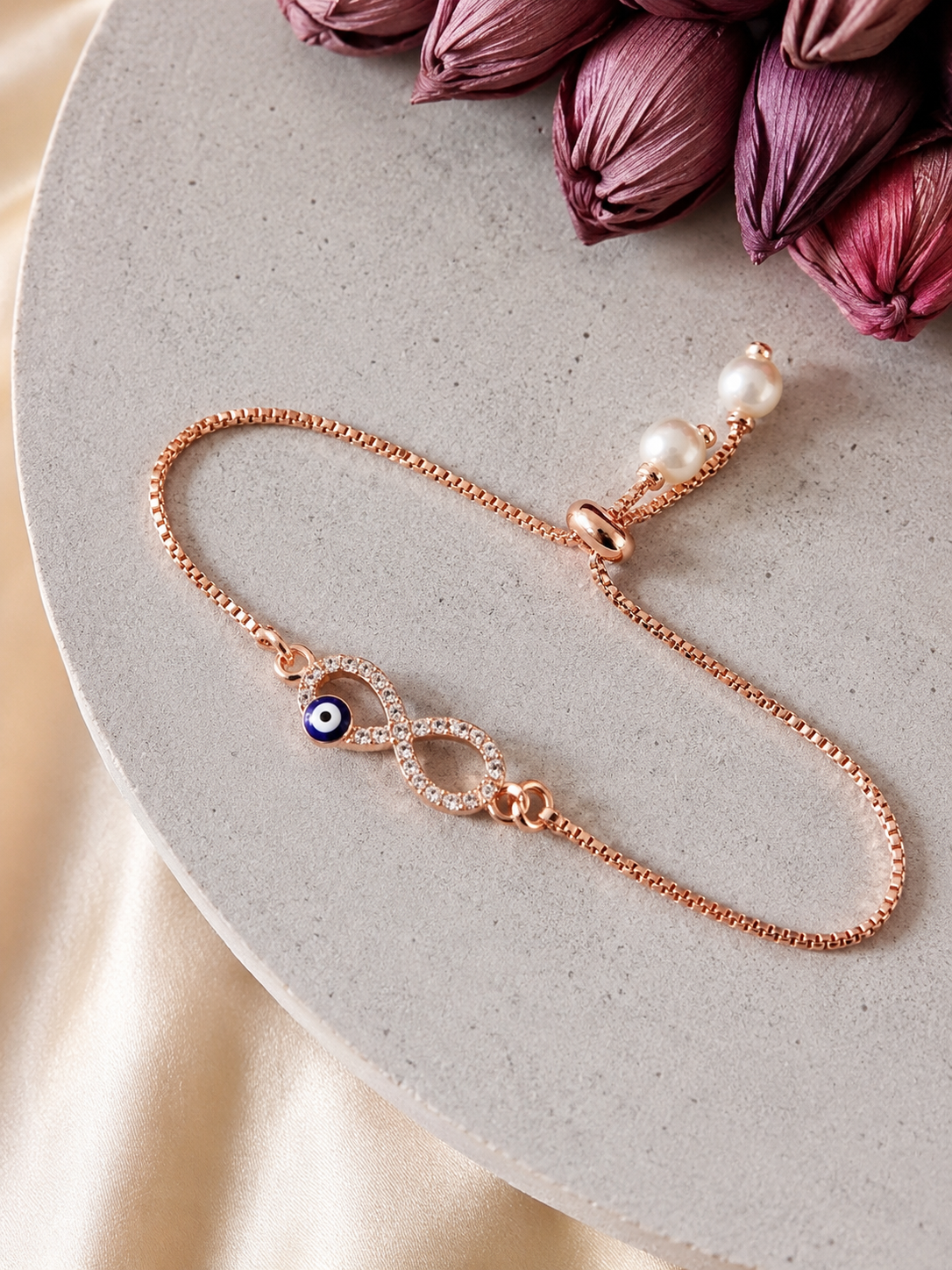 Infinity Evil Eye Bracelet | Adjustable Crystal Bracelet for Women