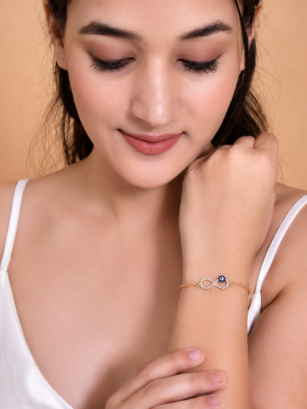 Infinity Evil Eye Bracelet | Adjustable Crystal Bracelet for Women