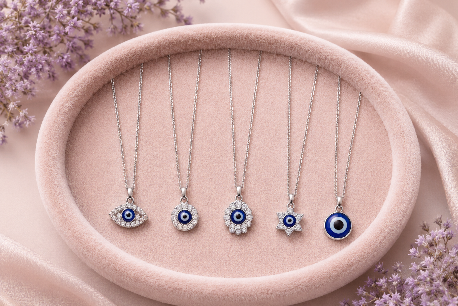Premium Evil Eye Pendant Necklace Collection | Crystal Protection Necklace for Women