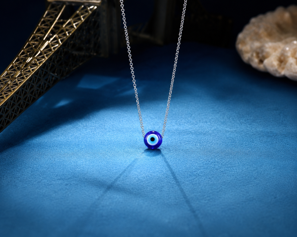 Evil Eye Necklace – Stainless Steel Lucky Protection Pendant for Women