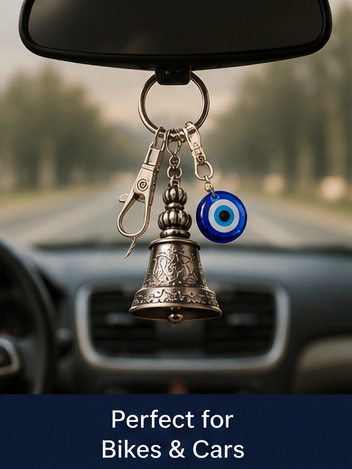 Guardian Bell Evil Eye Keychain